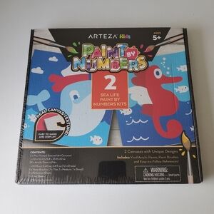Arteza Kids Paint By Numbers 2 Sea Life Painting Kits NWT